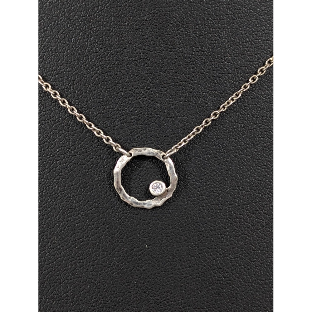 Silpada 925 Sterling Silver Orbiting Moon Circle Necklace 16"‎